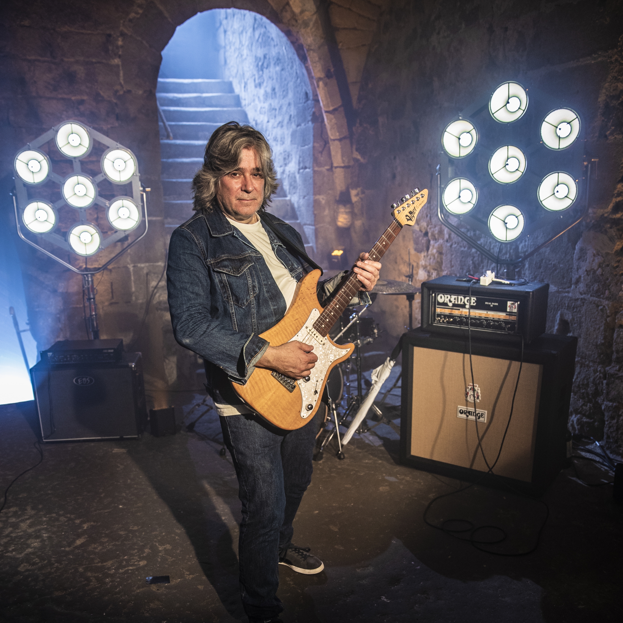 Patrice Vigier during the filming of the clip Little By Little